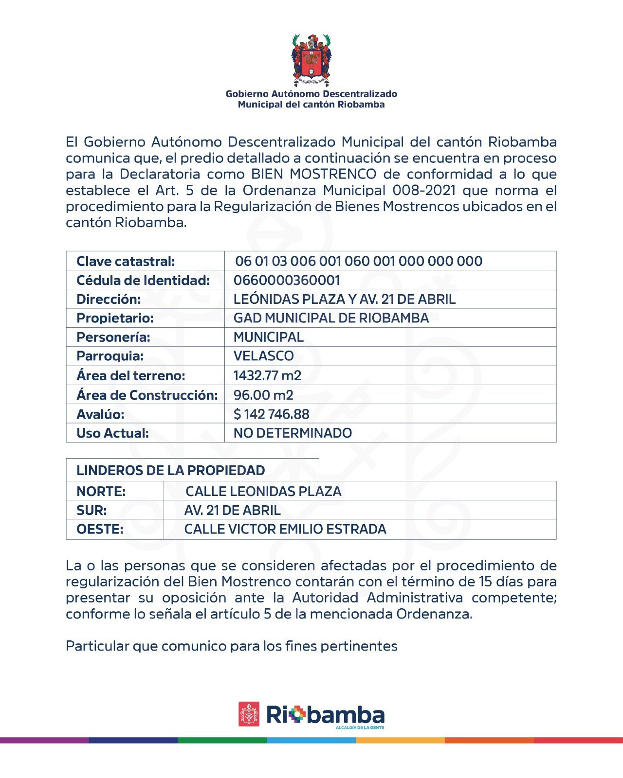 COMUNICADO - Bien Montresco